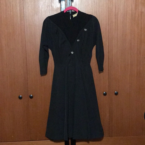 Vintage Dresses & Skirts - Vintage Black dress 1950’s XS